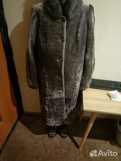 Шуба мутон и норка