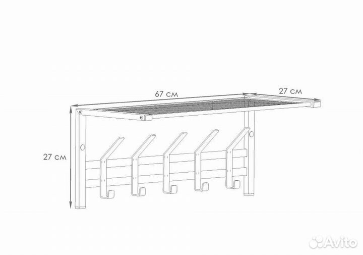 Вешалка с полкой Торонто 21 (цвета)