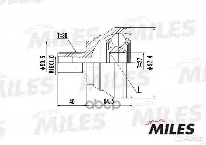 GA20024 miles ШРУС наружний GA20024 Miles