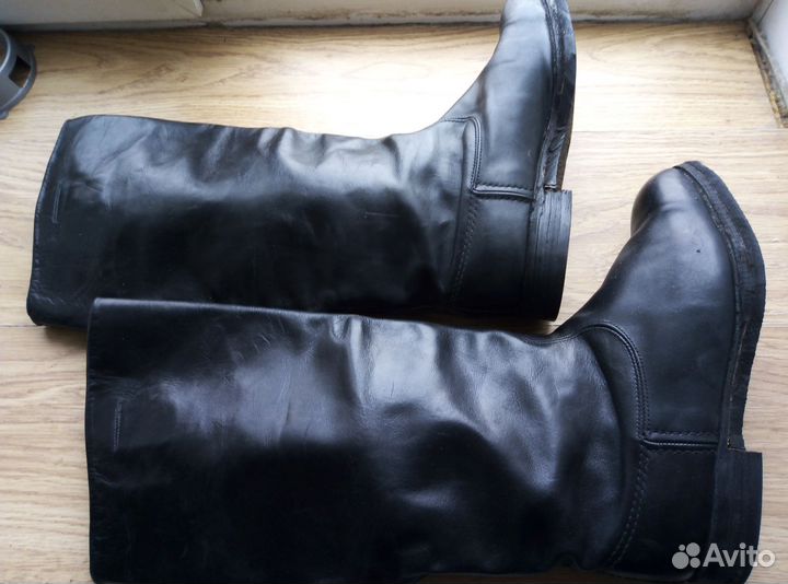 Сапоги хромовые почти новые р-р 42