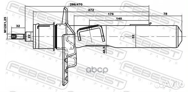 Амортизаторы передн.2 шт.комплект на ось GAS.TW