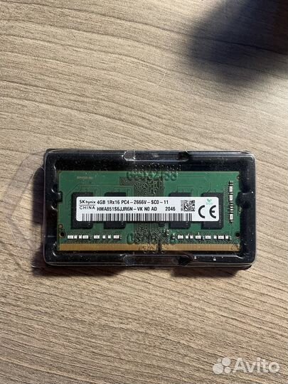 Оперативная память для ноутбука ddr4 4gb