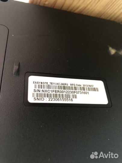 Ноутбук packard Bell