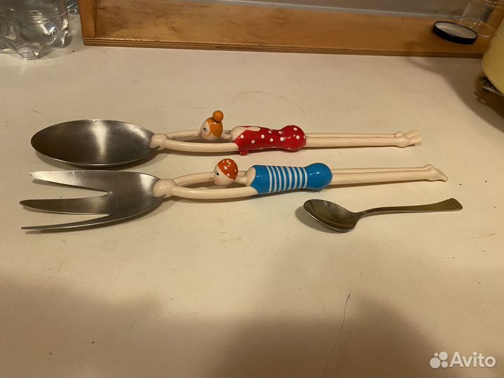 Ложка и вилка крупные винтаж