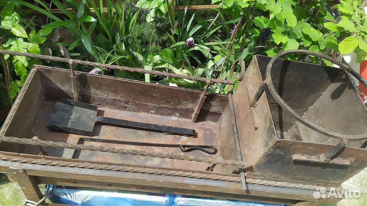 Мангал с печью под казан