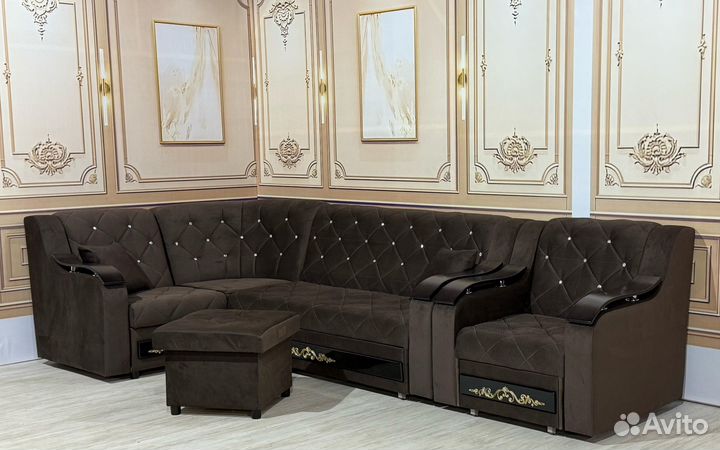 Угловой диван с креслом