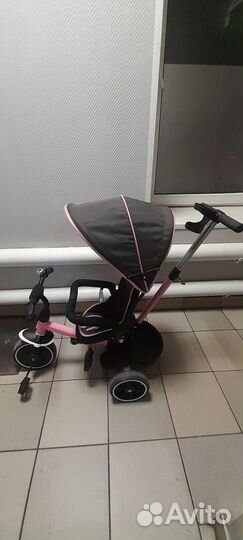 Детский велосипед трехколесный с ручкой