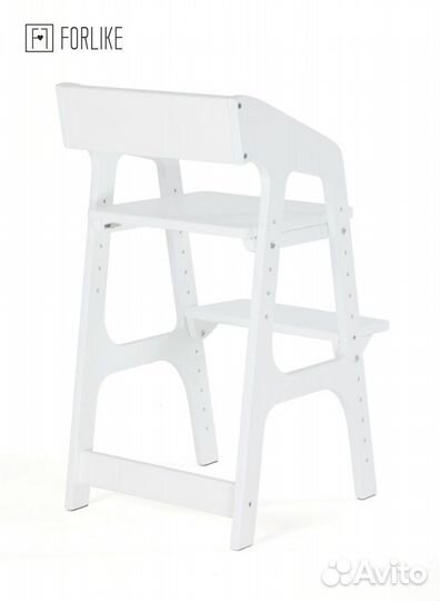 Растущий стул forlike белый с подлокотниками