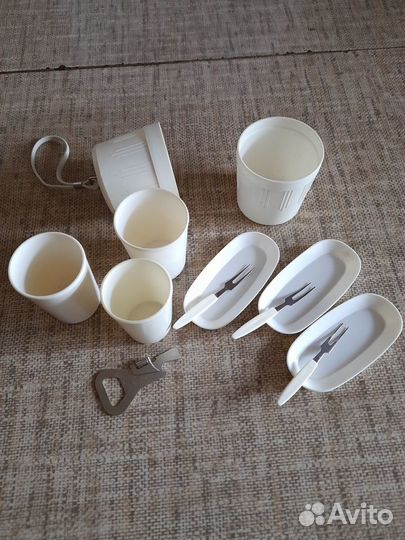 Кружка пивная деревянная 1л, набор пластмасс.СССР