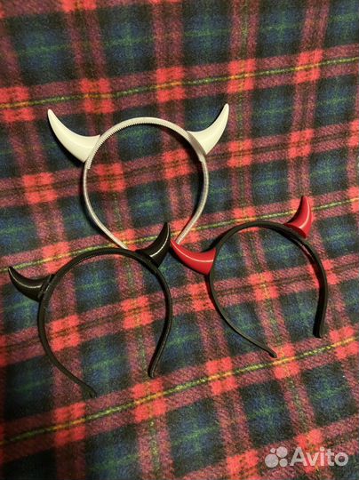 Ободок рожки дьявола чертенка