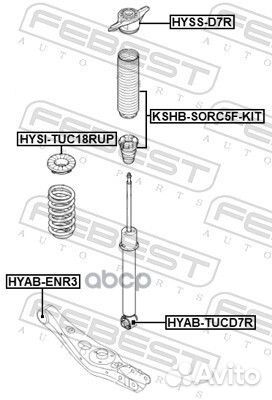 Опора заднего амортизатора hyssd7R Febest