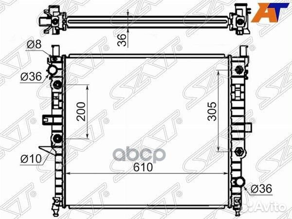 Радиатор Mercedes-Benz M-Class 97-05 MB0005 Sat