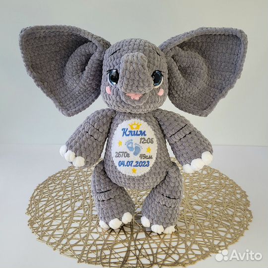 Слоник мягкая игрушка ручной работы