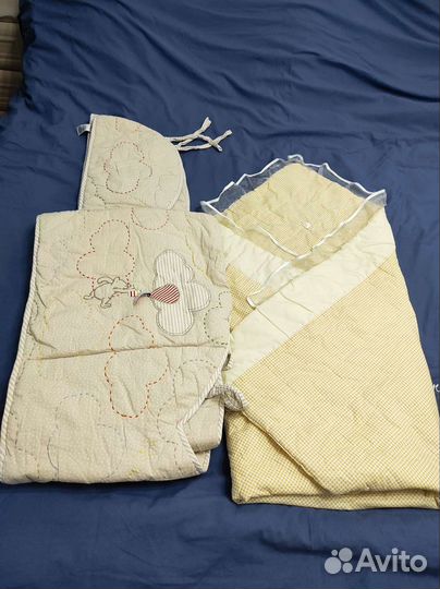 Бортик в кроватку и конверт одеяло