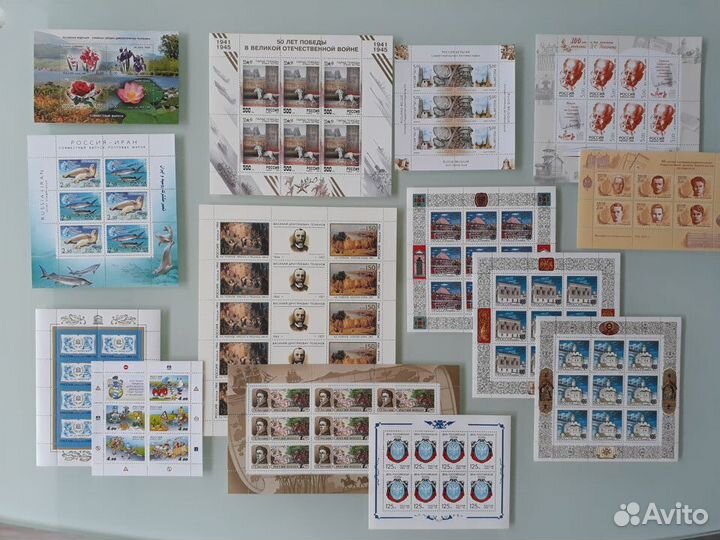 Марки Малые листы Россия Чистые - любой лист по