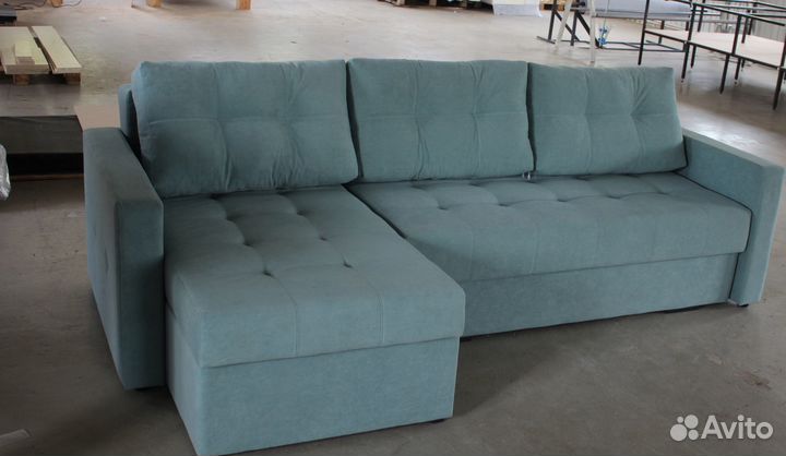 Угловой Диван-Еврокнижка с механизмом Тик-Так