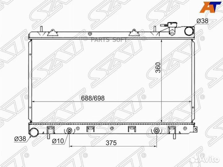 Радиатор охлаждения Субару Импреза 02