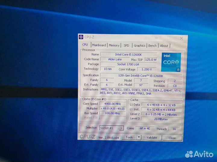 Процессор intel core i5 12600k
