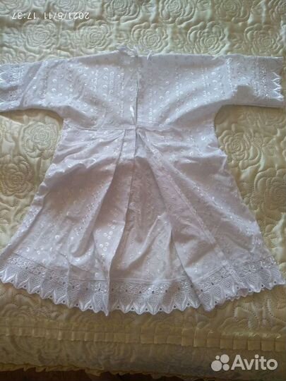 Рубашка крестильная 3-6 мес(62-74см)