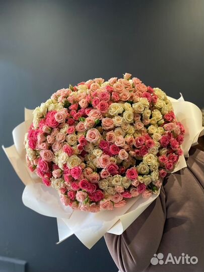 Премиум букет из пионовидной розы