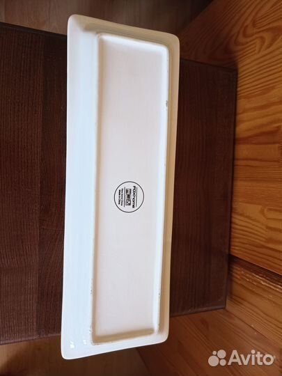 Блюдо сервировочное прямоугольное фарфор