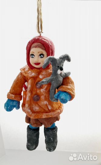 Ватные елочные игрушки