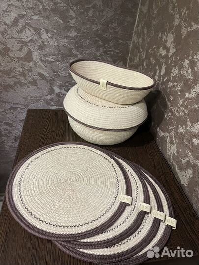 Набор для кухни из хлопкового шнура