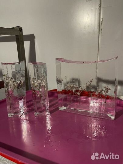 Лед с цветком для напитков 15115 грамм