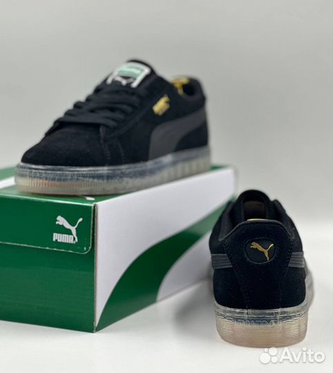 Кроссовки мужские Puma Suede черные летние