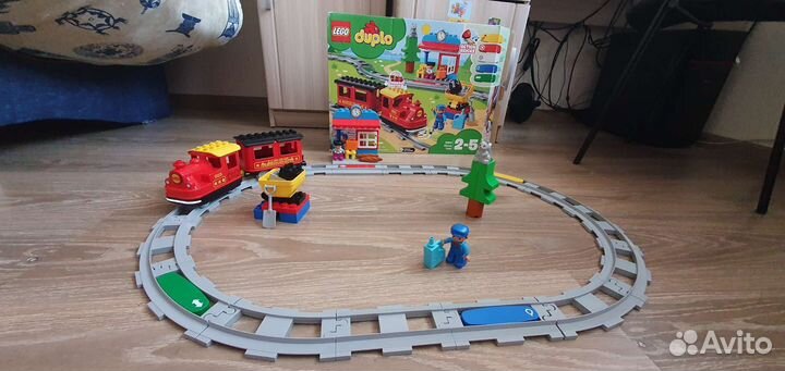 Lego duplo поезд на паровой тяге 10874