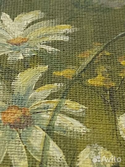 Картина полевые ромашки (масло)