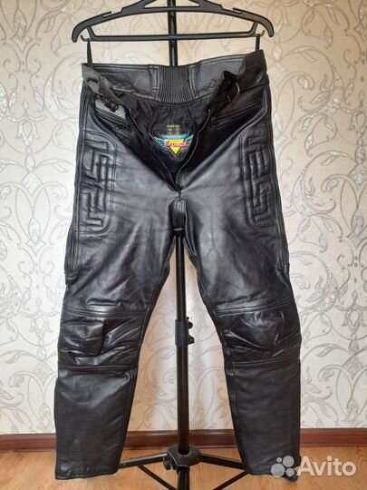 Мотоштаны кожаные