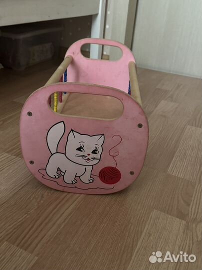 Кроватка- качалка для кукол деревянная