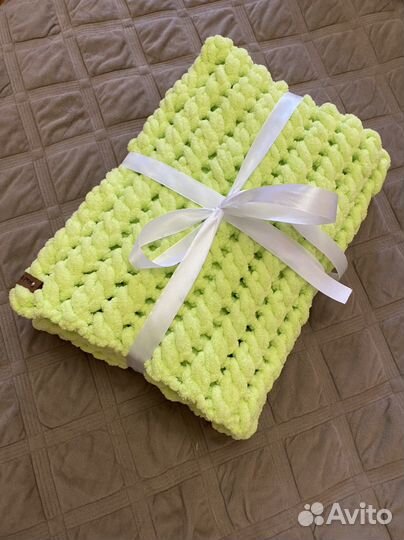 Плед из ализе пуффи