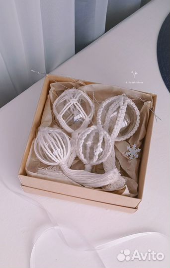 Новогоднее украшение макраме