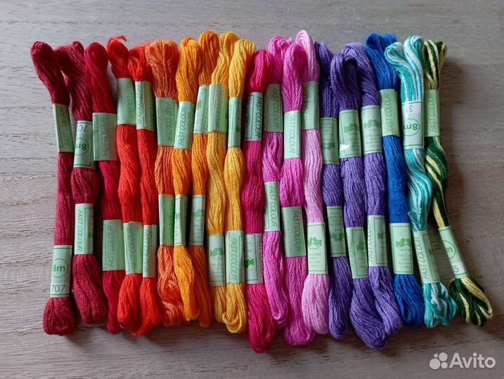 Нитки мулине Fast Colour пакетом для вышивания