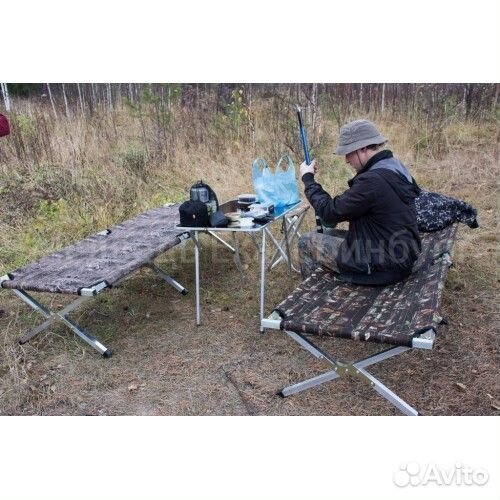 Раскладушка алюминиевая 190х65см 
