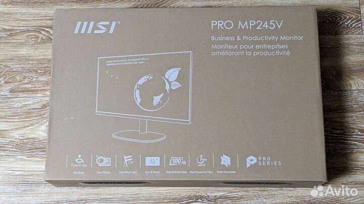 Монитор для компьютера MSI Pro MP245v 23.8” 100Hz