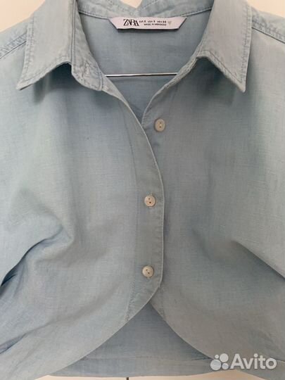 Укороченная рубашка zara s (jacquemus)