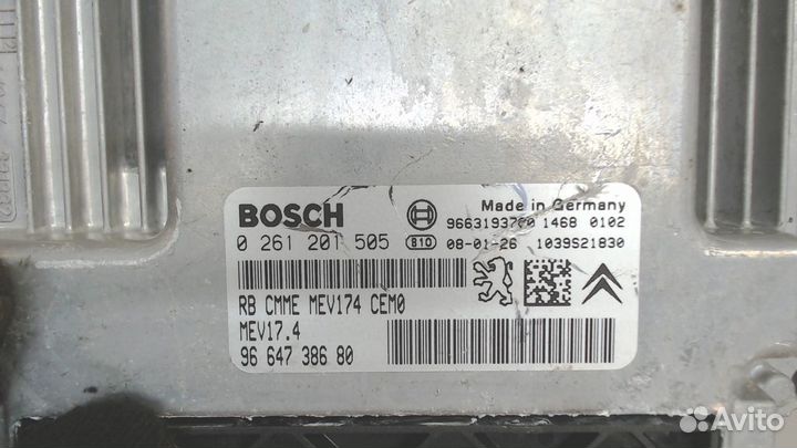 Блок управления двигателем Peugeot 207, 2008