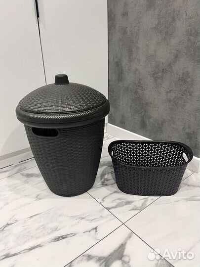 Корзина для белья 30 л+ корзина для хранения