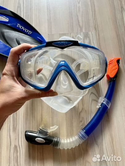 Ласты для плавания 45 размер + маска и трубка