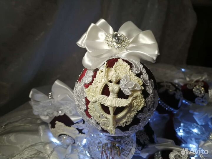 Елочные шары в бархате