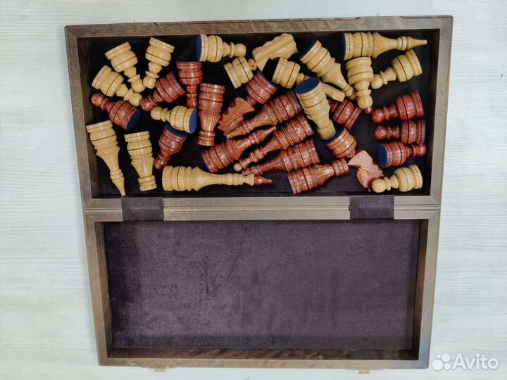 Шахматы орех и дуб большие