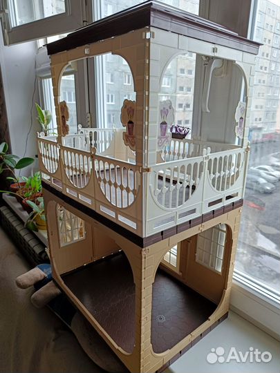 Кукольный двухэтажный домик Огонек