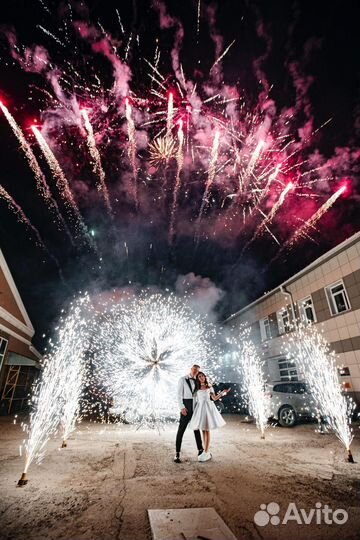 Салюты и фейерверки на свадьбу