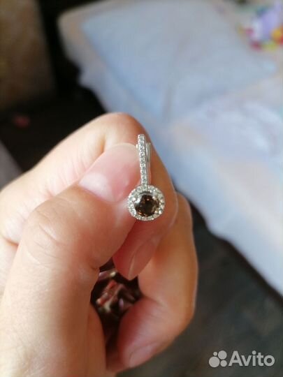 Комплект серебро 925 с раухтопазом