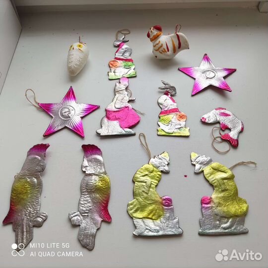 Елочные игрушки новогодние СССР на прищепке