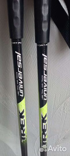 Беговые лыжи с палками 160 + скейтборд в подарок