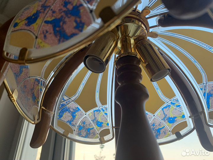 Лампа настольная дерево